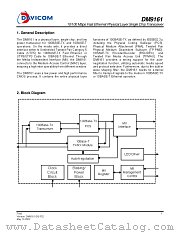DM9161E datasheet pdf Davicom Semiconductor