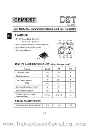CEM8207 datasheet pdf Chino-Excel Technology