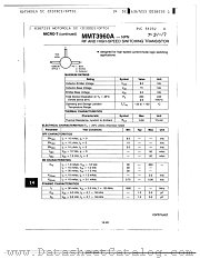 MMT3960A datasheet pdf Motorola
