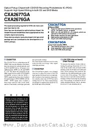 CXA2676GA datasheet pdf SONY