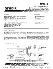 MP7610AP datasheet pdf Exar