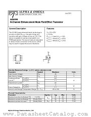 AO4404 datasheet pdf Alpha & Omega Semiconductor
