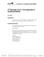 HA0064E datasheet pdf Holtek Semiconductor