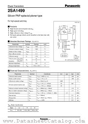2SA1499 datasheet pdf Panasonic