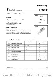 BT136-D datasheet pdf SemiWell Semiconductor
