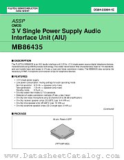 MB86435PFV datasheet pdf Fujitsu Microelectronics