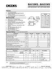 BAV21WS-7 datasheet pdf Diodes