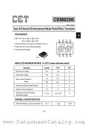 CEM8206 datasheet pdf Chino-Excel Technology