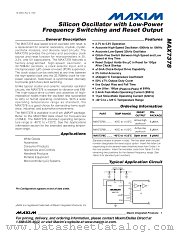 MAX7378CRQT datasheet pdf MAXIM - Dallas Semiconductor