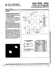 ADC-574ZA datasheet pdf Datel