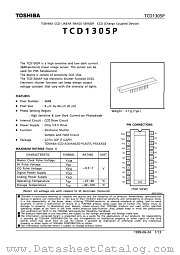 TCD1305 datasheet pdf TOSHIBA
