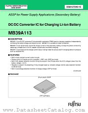 MB39A113 datasheet pdf Fujitsu Microelectronics