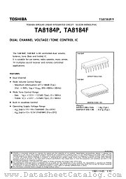 TA8184 datasheet pdf TOSHIBA
