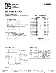 ICS93738 datasheet pdf Integrated Circuit Systems