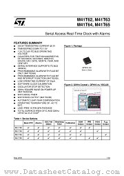 M41T63 datasheet pdf ST Microelectronics