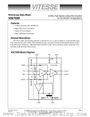 VSC7958 datasheet pdf Vitesse Semiconductor Corporation