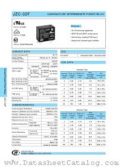JZC-32F/012ZS Datasheet pdf - SUBMINIATURE INTERMEDIATE POWER RELAY -  Cirrus Logic