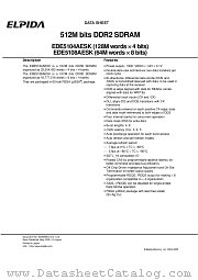 EDE5104AESK-6E-E datasheet pdf Elpida Memory