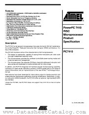 PC7410VGU450N datasheet pdf Atmel