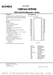 EDS1216AATA-75-E datasheet pdf Elpida Memory