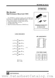 IN74HC04A datasheet pdf INTEGRAL Semiconductor Devices