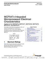 MCF547X datasheet pdf Freescale (Motorola)