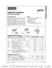 FQI34P10 datasheet pdf Fairchild Semiconductor