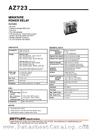 AZ723-2A-12A datasheet pdf ZETTLER electronics