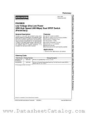 FSUSB20BQX datasheet pdf Fairchild Semiconductor