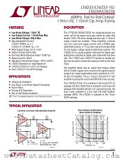 LT6233CS6-10 datasheet pdf Linear Technology