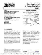 AD9878BSTZ datasheet pdf Analog Devices