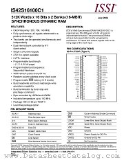 IS42S16100C1-7TL datasheet pdf Integrated Silicon Solution Inc