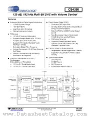 CS4398-CZZR datasheet pdf Cirrus Logic