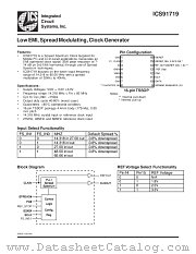 ICS91719YGLF-T datasheet pdf Integrated Circuit Systems