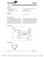 HT7627 datasheet pdf Holtek Semiconductor