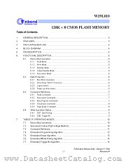 W39L010P-70B datasheet pdf Winbond Electronics