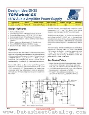 DI35 datasheet pdf Power Integrations Inc