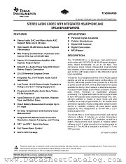 TLV320AIC28IRGZRG4 datasheet pdf Texas Instruments