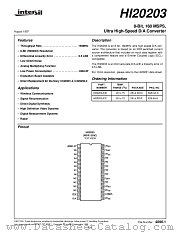 HI20203 datasheet pdf Intersil