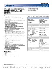 MT9M111 datasheet pdf Micron Technology