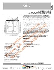 A5817SEP datasheet pdf Allegro MicroSystems