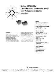 HCMS-235X datasheet pdf Agilent (Hewlett-Packard)