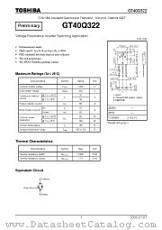 GT40Q322 datasheet pdf TOSHIBA