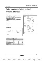 DTC663EU datasheet pdf ROHM