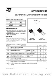 STPS40L15 datasheet pdf ST Microelectronics