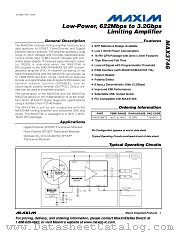MAX3746 datasheet pdf MAXIM - Dallas Semiconductor
