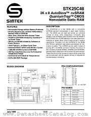 STK25C48-W25 datasheet pdf SIMTEK