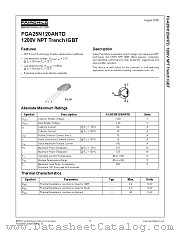 FGA25N120ANTD datasheet pdf Fairchild Semiconductor