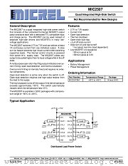 MIC2507BM datasheet pdf Micrel Semiconductor
