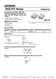G3VM-81G1TR datasheet pdf OMRON Electronics
